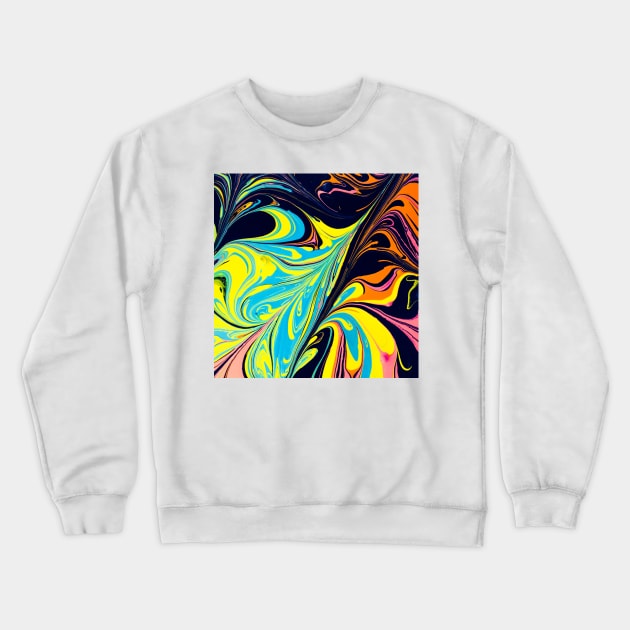 Paint Swirls Crewneck Sweatshirt by TheSkullArmy